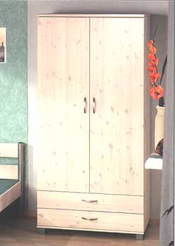 Furniture123 Mickey White 2 Door, 2 Drawer Wardrobe - FREE