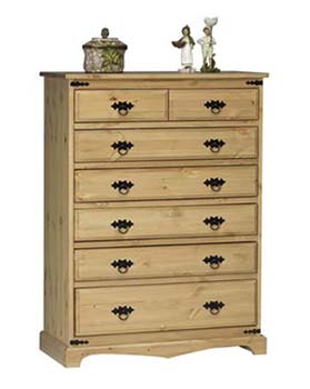 Furniture123 Miguel Pine 2   5 Drawer Chest