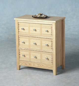 Furniture123 Mimi Ash 3 Drawer Chest - FREE NEXT DAY DELIVERY