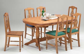 Furniture123 Minna and Malmo Dining Set with Upholstered Chairs