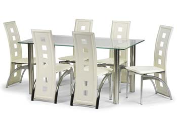 Mirage Dining Set in White