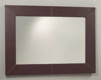 Mocha Leather Effect Mirror