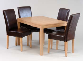 Furniture123 Mollestad Ash Medium Rectangular Dining Set with