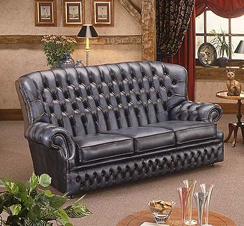 Furniture123 Monk Leather 3 Seater Sofa