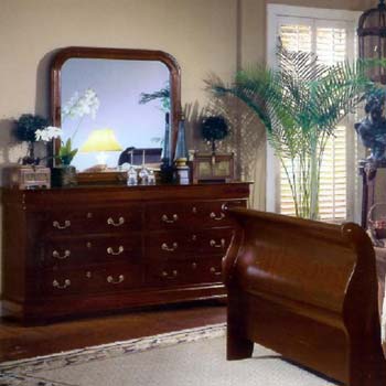 Furniture123 Monreta Dark Cherry 8 Drawer Chest