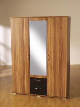 Furniture123 Monroe 3 Door Mirrored Wardrobe