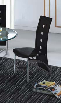Furniture123 Morinda Black Dining Chairs (pair)