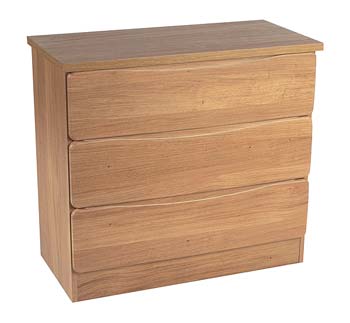 Furniture123 Naples Oak 3 Drawer Chest