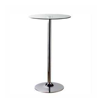 Narice Chrome and Glass Bar Table