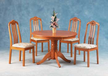Furniture123 New Imperial Dining Set in Oak and Ivory