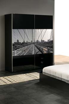Furniture123 New York 2 Door Wardrobe in Black