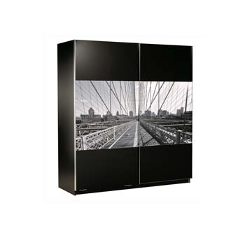 Furniture123 New York 3 Door Wardrobe in Black