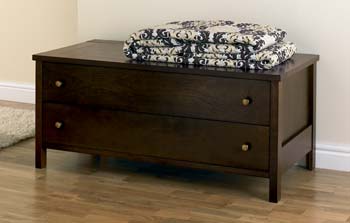 Furniture123 Newhampton Dark Oak 2 Drawer Chest - WHILE