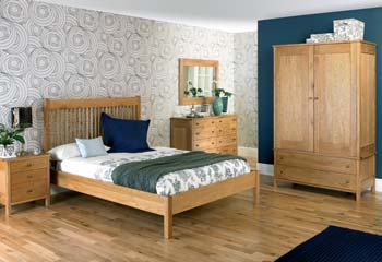 Furniture123 Newhampton Light Oak Bedroom Set - WHILE STOCKS