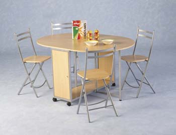 Furniture123 Newhaven Butterfly Extending Dining Set - FREE