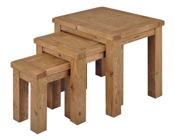 Furniture123 Newlyn Oak Nest of Tables