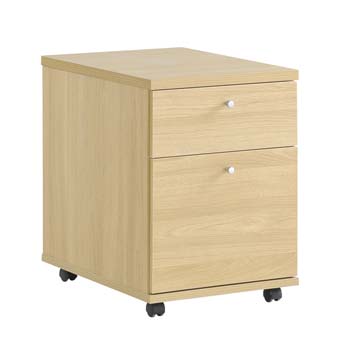Furniture123 Newsam 2 Drawer Mobile Cabinet in Oak
