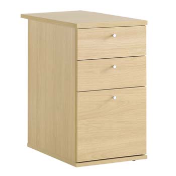 Furniture123 Newsam 3 Drawer Desk Size Cabinet in Oak