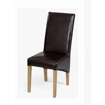 Furniture123 Nexo Light Oak Dining Chairs in Brown (pair)