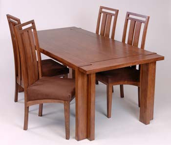 Furniture123 Nexus Dining Set in Chestnut