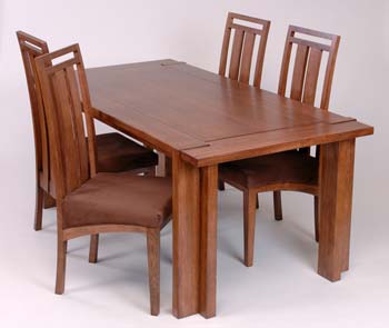 Furniture123 Nexus Dining Table in Chestnut