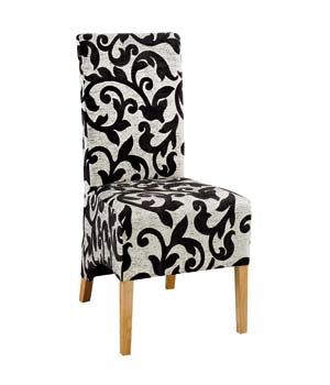 Furniture123 Nyon Oak Dining Chair With Skirt in Ocean Floral