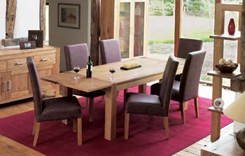 Furniture123 Nyon Oak Extending Dining Set