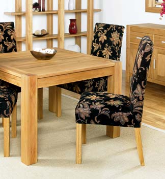 Furniture123 Nyon Oak Grand Dining Chairs in Black (pair) -