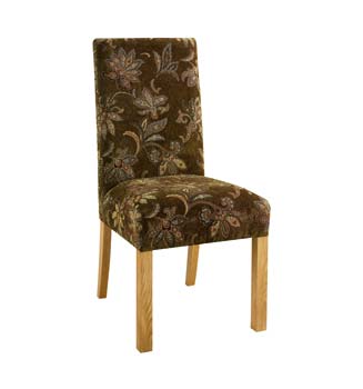 Furniture123 Nyon Oak Grand Dining Chairs in Olive (pair) -
