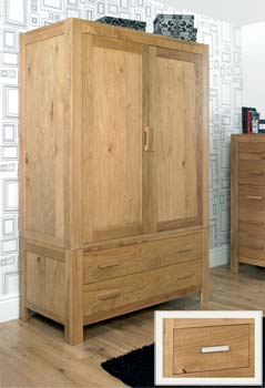 Furniture123 Nyon Oak Large Double Wardrobe - FREE NEXT DAY