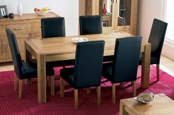 Nyon Oak Large End Extension Dining Table