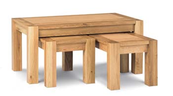 Furniture123 Nyon Oak Nest of Coffee Tables - FREE NEXT DAY