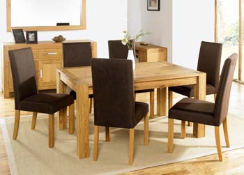 Furniture123 Nyon Oak Small End Extension Dining Table - FREE