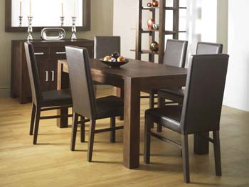 Furniture123 Nyon Walnut Dining Table - FREE NEXT DAY DELIVERY