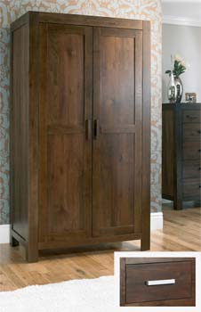 Furniture123 Nyon Walnut Double Wardrobe