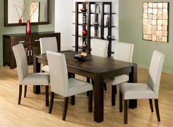 Furniture123 Nyon Walnut Large End Extension Dining Table