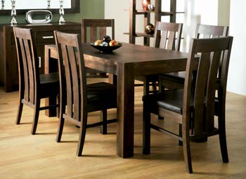 Furniture123 Nyon Walnut Medium End Extension Dining Table -