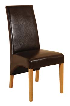 Furniture123 Oakamoor Padded Leather Dining Chair