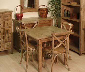 Furniture123 Oakgrove Medium Square Dining Table - WHILE