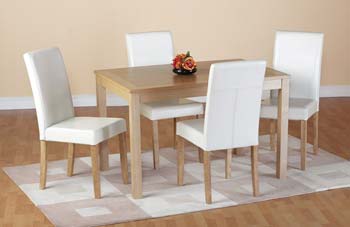 Furniture123 Oakmere Dining Set in Cream