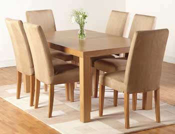 Furniture123 Oakvale Dining Set in Mushroom
