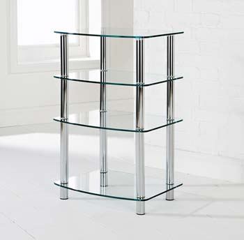 Furniture123 Odessa Clear Glass Hi-fi Unit