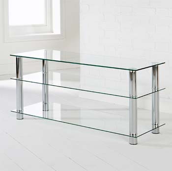 Furniture123 Odessa Clear Glass TV Unit