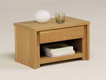 Oki 1 Drawer Bedside Chest in Light Oak