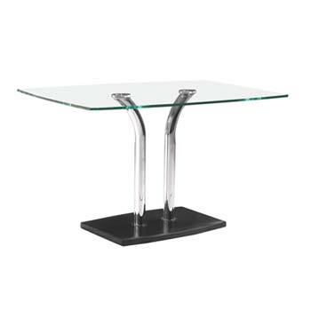 Furniture123 Olivieto Rectangular Glass Dining Table