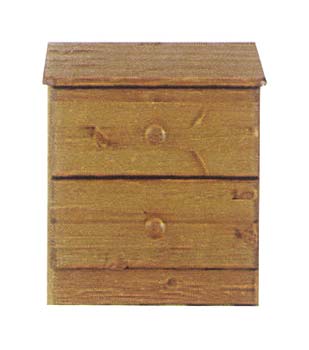Furniture123 Oona Pine 2 Drawer Bedside Chest - WHILE STOCKS