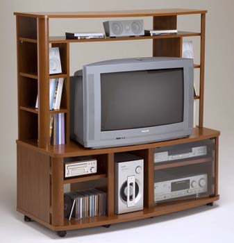 Furniture123 Open Entertainment Unit in French Cherry