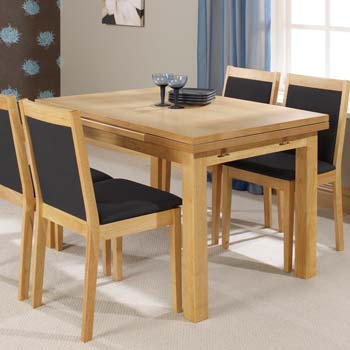 Furniture123 Ora Solid Oak Rectangular Extending Dining Table