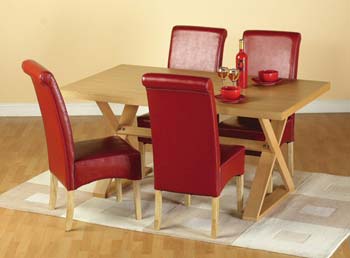 Oregon Dining Set in Red