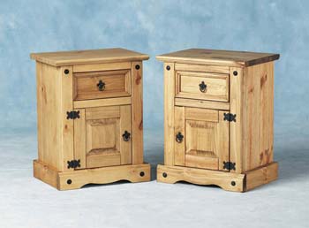 Original Corona Pine Bedside Cabinet